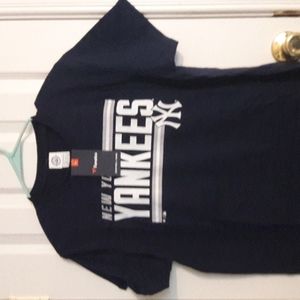 New York Yankees Fanatics Branded Onside Stripe T-Shirt - Navy med